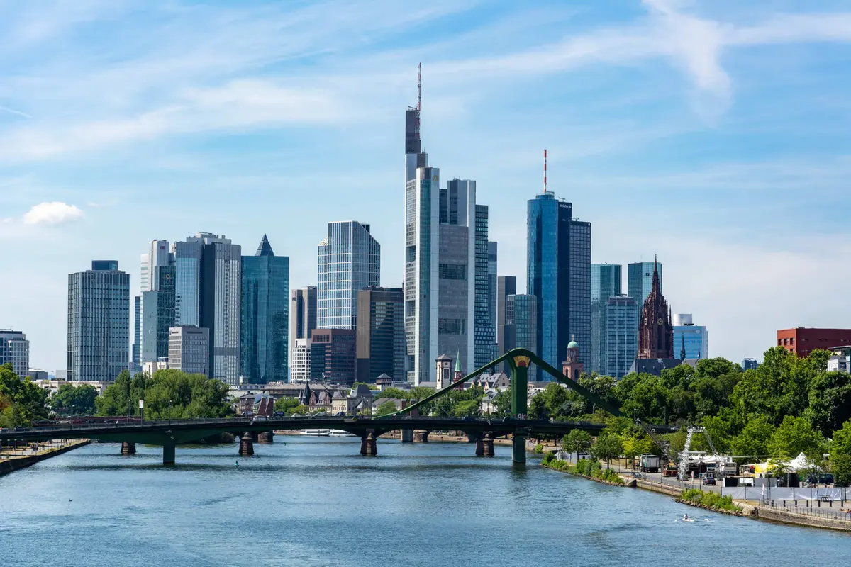 German performance cars on the streets of Frankfurt