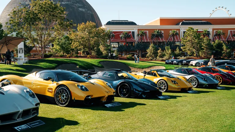 Exotic cars along the Las Vegas Strip