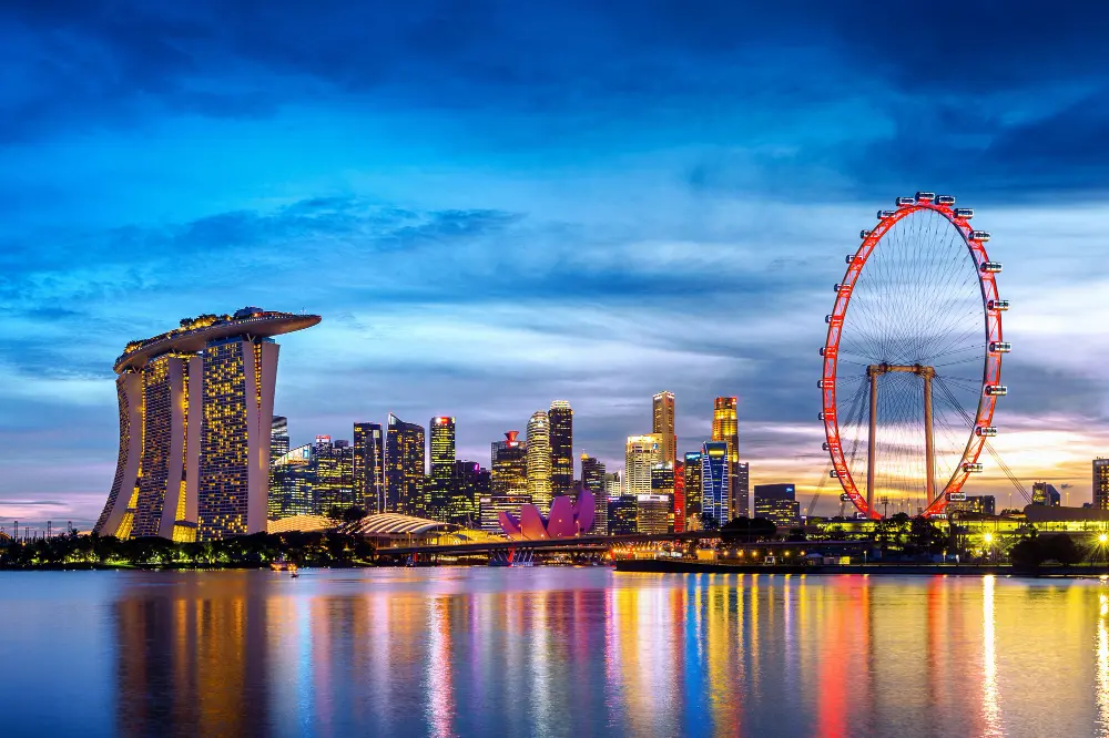 Exotic cars along Orchard Road in Singapore